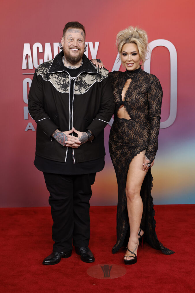 Jelly Roll and Bunnie DeFord attend the 60th Academy of Country Music Awards