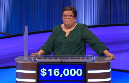 Erin Hoard on the May, 16, 2025, episode of 'Jeopardy!'