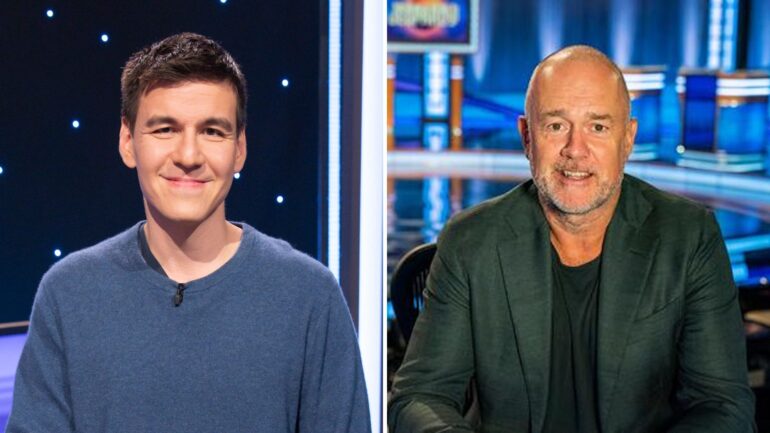 Jeopardy! contestant James Holzhauer and Jeopardy! executive producer Michael Davies