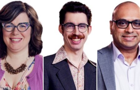 Victoria Groce, Isaach Hirsch, Yogesh Raut on Jeopardy! Masters