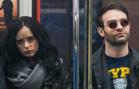 Krysten Ritter and Charlie Cox in 'The Defenders'