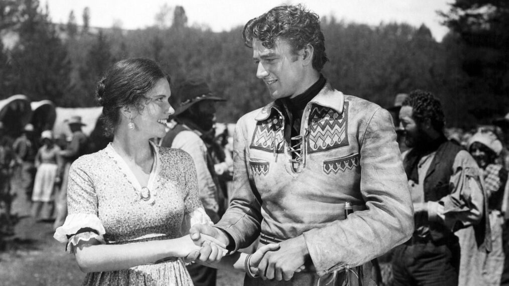 Marguerite Churchill and John Wayne in 'The Big Trail' (1930)
