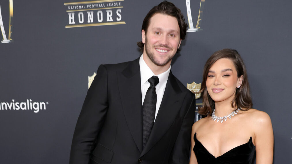 Josh Allen and Hailee Steinfeld attend the 14th Annual NFL Honors at Saenger Theatre