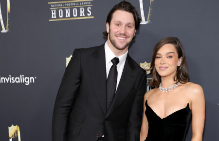 Josh Allen and Hailee Steinfeld attend the 14th Annual NFL Honors at Saenger Theatre