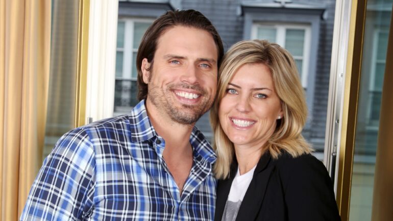 Joshua Morrow and wife Tobe Photo Shoot at Park Hyatt Vendome Hotel in Paris, France on February 17, 2015.