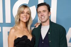 Kaitlin Olson and Rob McElhenney attend the Los Angeles Premiere of ABC's 'High Potential' at No Vacancy on September 17, 2024 in Los Angeles, California.