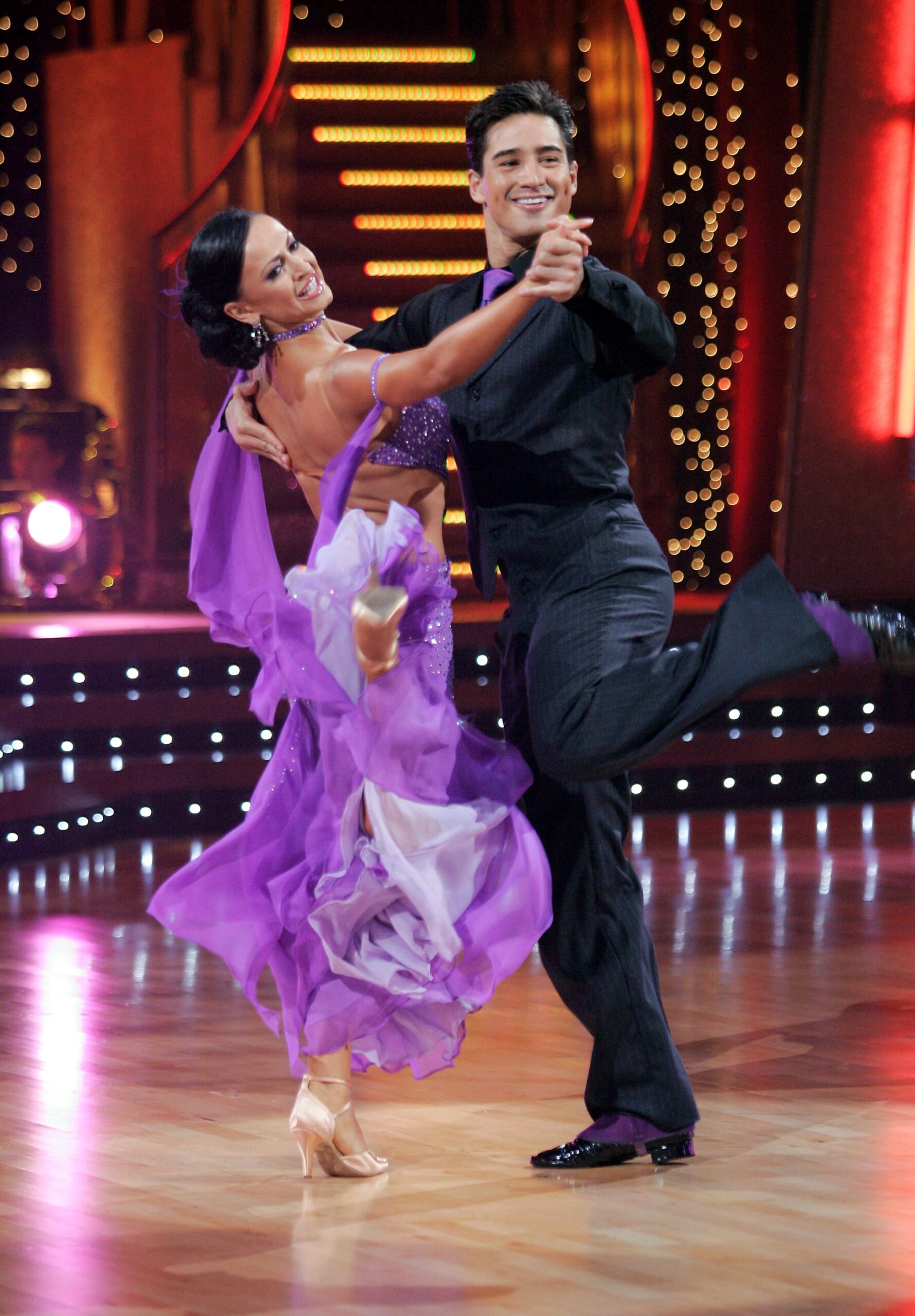 Karina Smirnoff, Mario Lopez during 'Dancing With the Stars' Season 3