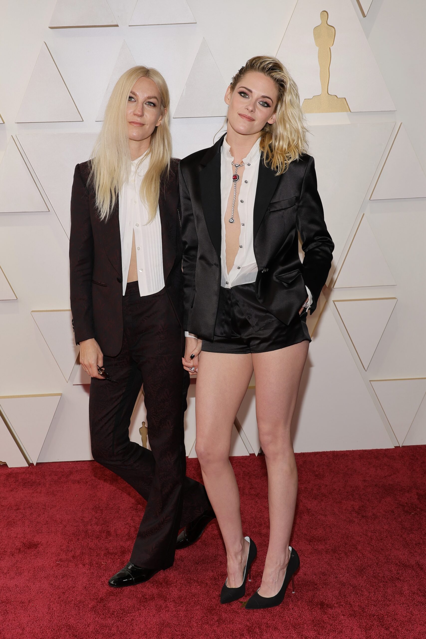 Dylan Meyer and Kristen Stewart attend the 94th Annual Academy Awards at Hollywood and Highland on March 27, 2022 in Hollywood, California.