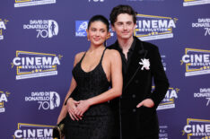 Timothee Chalamet and Kylie Jenner attend the photocall during the 70th David Di Donatello