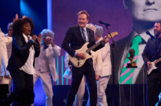 26th Mark Twain Prize recipient Conan O'Brien, Cindy Meisel, and Adam Sandler