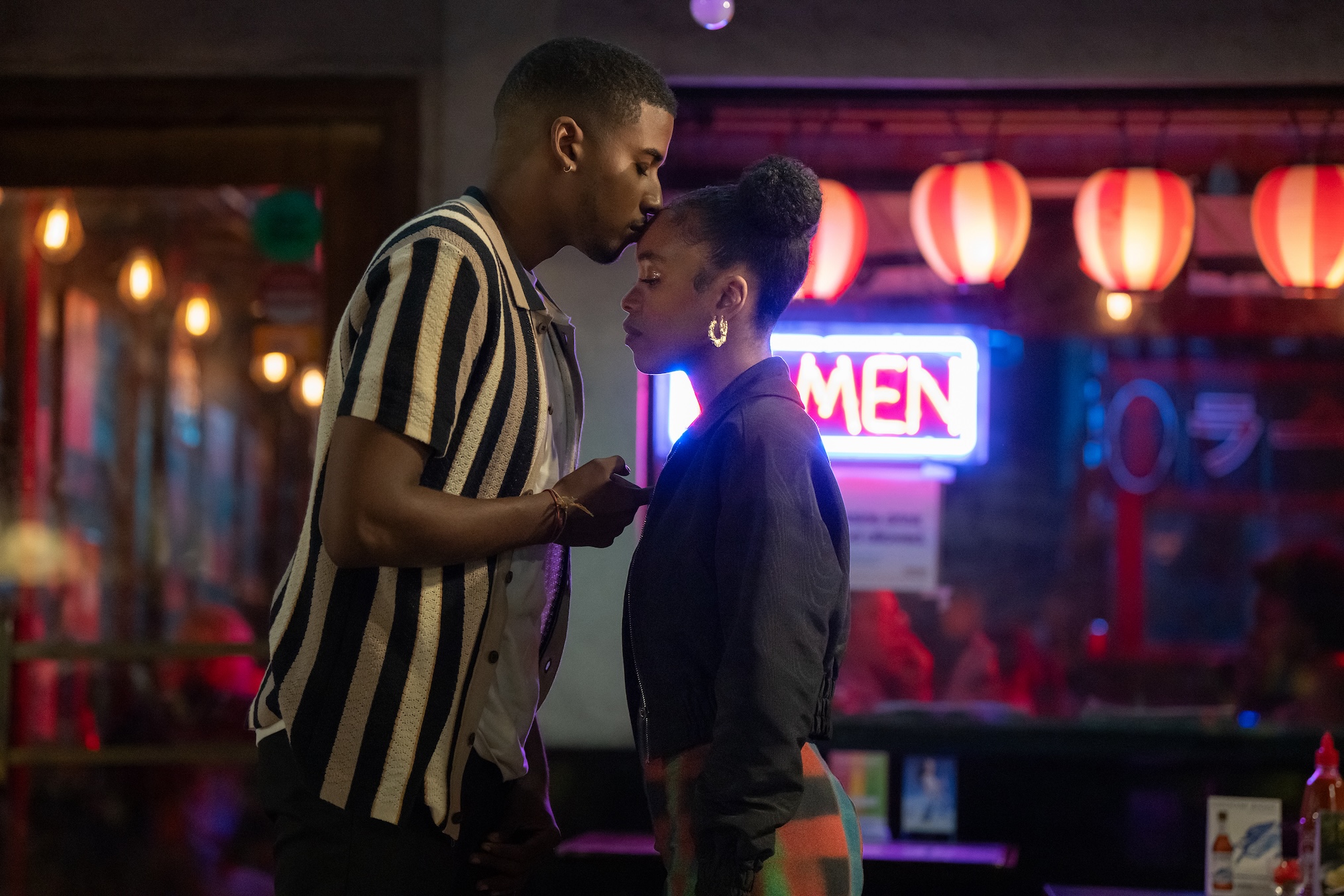 Michael Cooper Jr. as Justin Edwards and Lovie Simone as Keisha Clark in 'Forever' Season 1 Episode 8