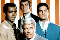 Greg Morris, Leonard Nimoy, Peter Graves, and Peter Lupus in Mission Impossible