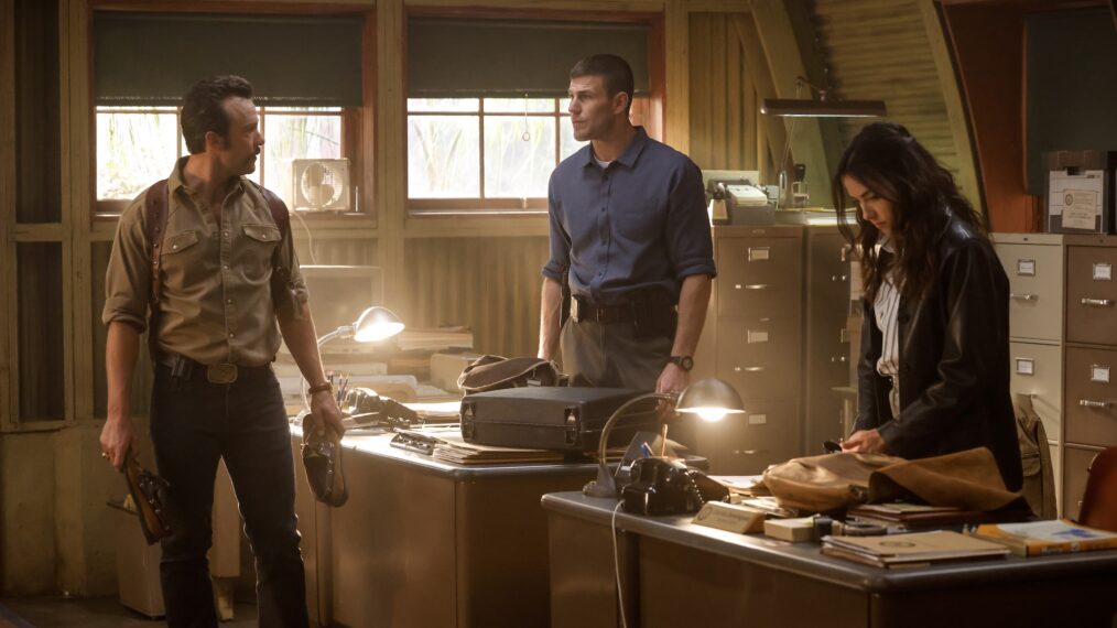 Kyle Schmid as Mike Franks, Austin Stowell as Leroy Jethro Gibbs, and Mariel Molino as Cecilia “Lala” Dominguez — 'NCIS: Origins' Season 1 Episode 11 'Flight of Icarus'