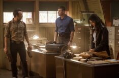 Kyle Schmid as Mike Franks, Austin Stowell as Leroy Jethro Gibbs, and Mariel Molino as Cecilia “Lala” Dominguez — 'NCIS: Origins' Season 1 Episode 11 'Flight of Icarus'