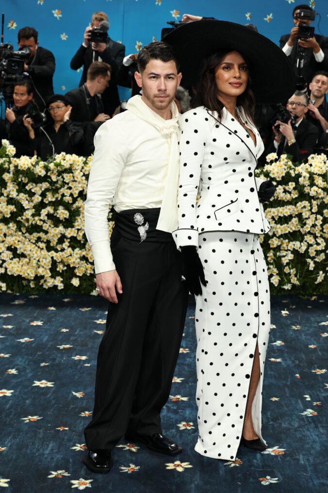 Nick Jonas and Priyanka Chopra Jonas attend the 2025 Met Gala