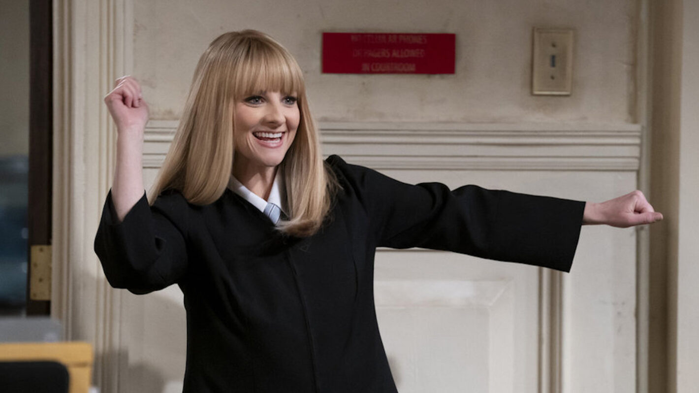 Melissa Rauch as Abby Stone in the 'Night Court' Season 3 finale