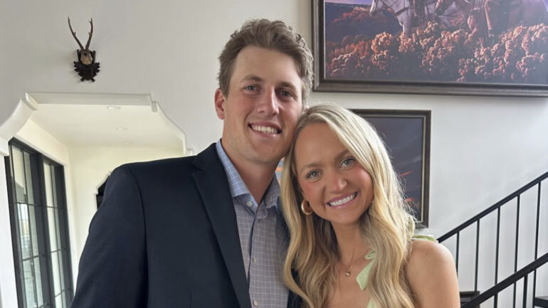 Paige Drummond and her fiance David Andersen