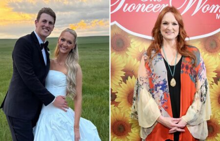 Paige Drummond and David Anderson on their wedding day; Ree Drummond