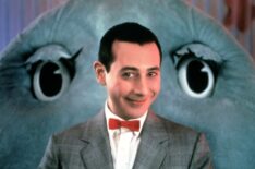 Paul Reubens with Charlie in Pee-Wee's Playhouse