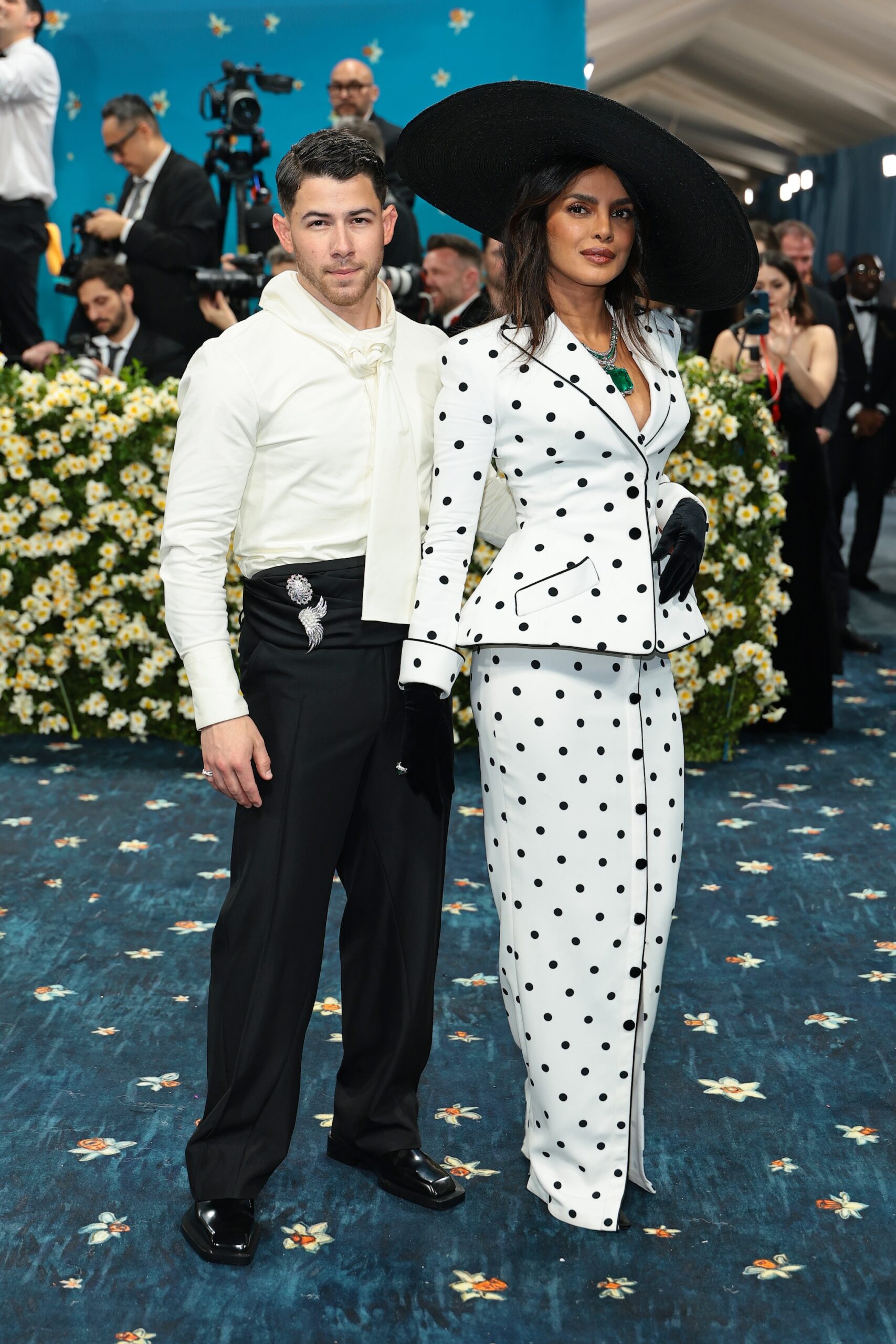 Nick Jonas and Priyanka Chopra Jonas attend the 2025 Met Gala Celebrating 