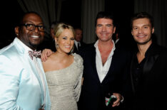 Randy Jackson, Carrie Underwood, Simon Cowell, and Ryan Seacrest