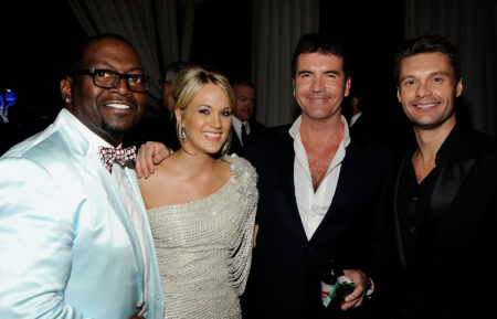 Randy Jackson, Carrie Underwood, Simon Cowell, and Ryan Seacrest