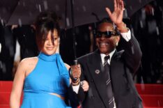 Rihanna and A$AP Rocky depart the 'Highest 2 Lowest' red carpet at the 78th annual Cannes Film Festival at Palais des Festivals on May 19, 2025 in Cannes, France.