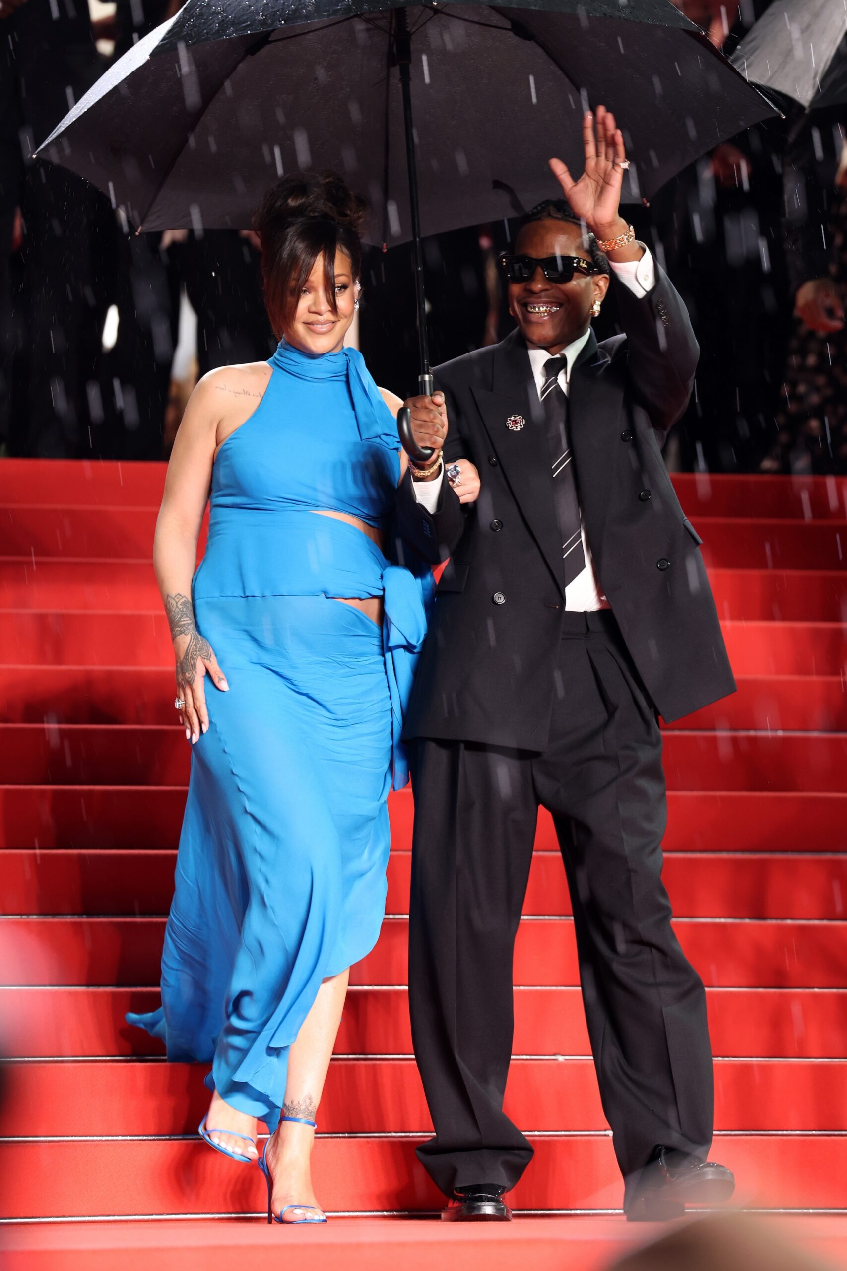 Rihanna and A$AP Rocky depart the 