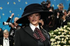 Rihanna attends the 2025 Met Gala Celebrating 'Superfine: Tailoring Black Style' at Metropolitan Museum of Art on May 05, 2025 in New York City.