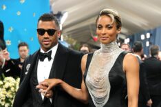Russell Wilson and Ciara attend the 2025 Met Gala Celebrating 'Superfine: Tailoring Black Style' at Metropolitan Museum of Art on May 05, 2025 in New York City.