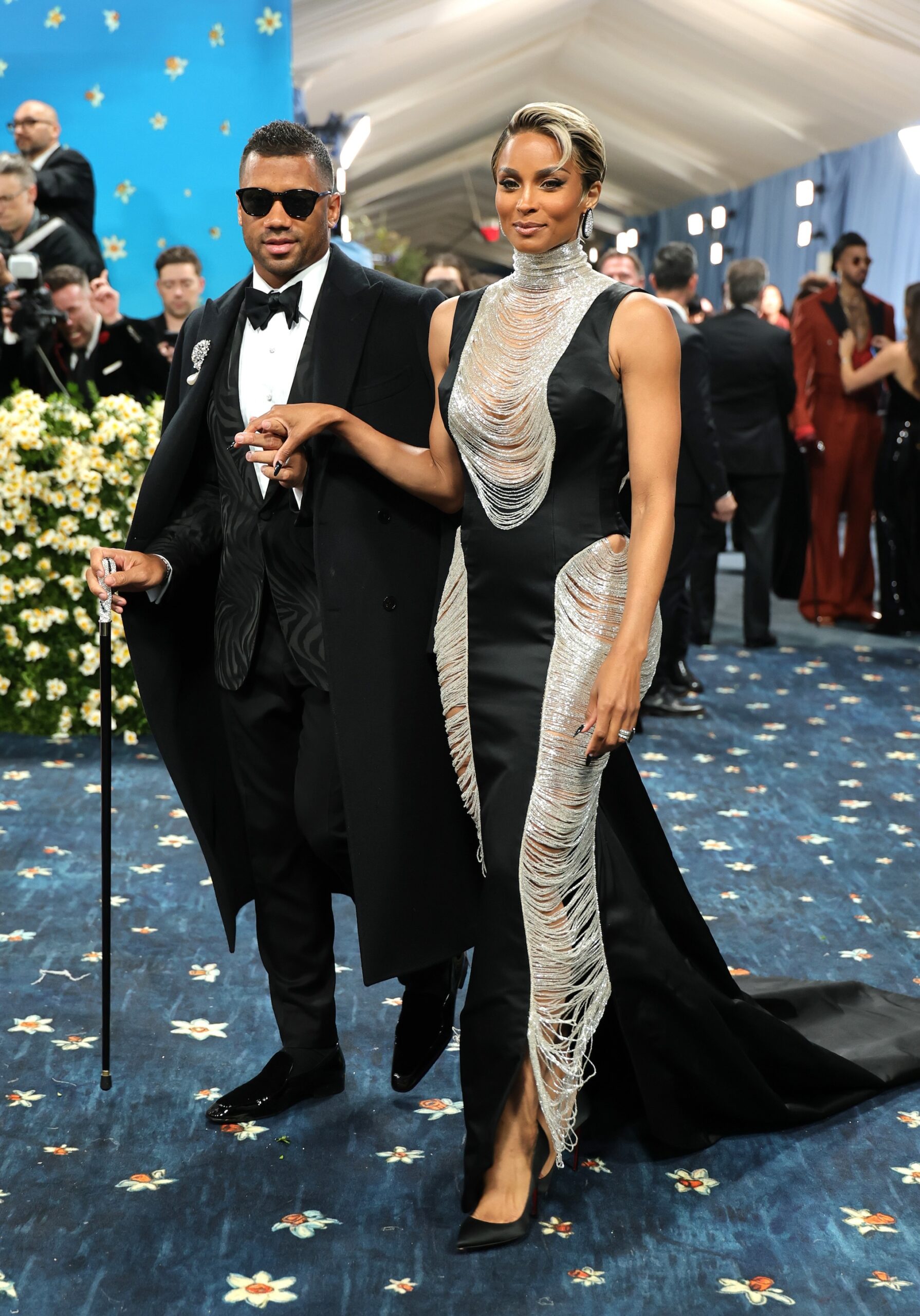 Russell Wilson and Ciara attend the 2025 Met Gala Celebrating 