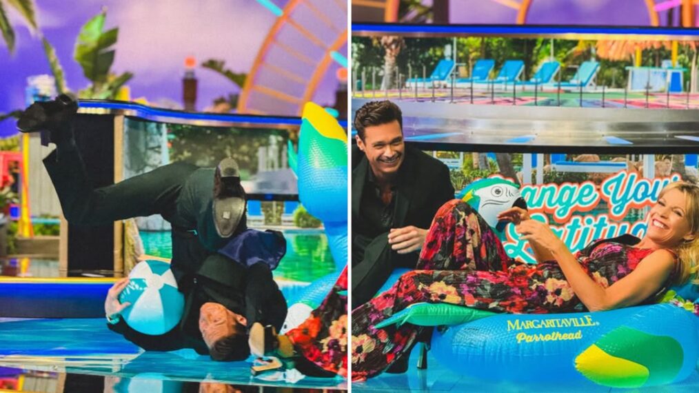 Ryan Seacrest and Vanna White on the Wheel of Fortune stage on May 19, 2025