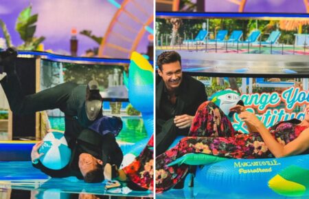 Ryan Seacrest and Vanna White on the Wheel of Fortune stage on May 19, 2025