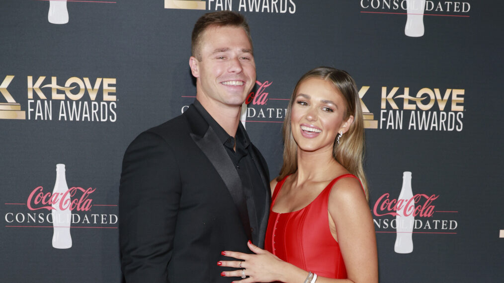 Christian Huff and Sadie Robertson Huff attend the 11th Annual K-LOVE Fan Awards at The Grand Ole Opry on May 26, 2024 in Nashville, Tennessee.