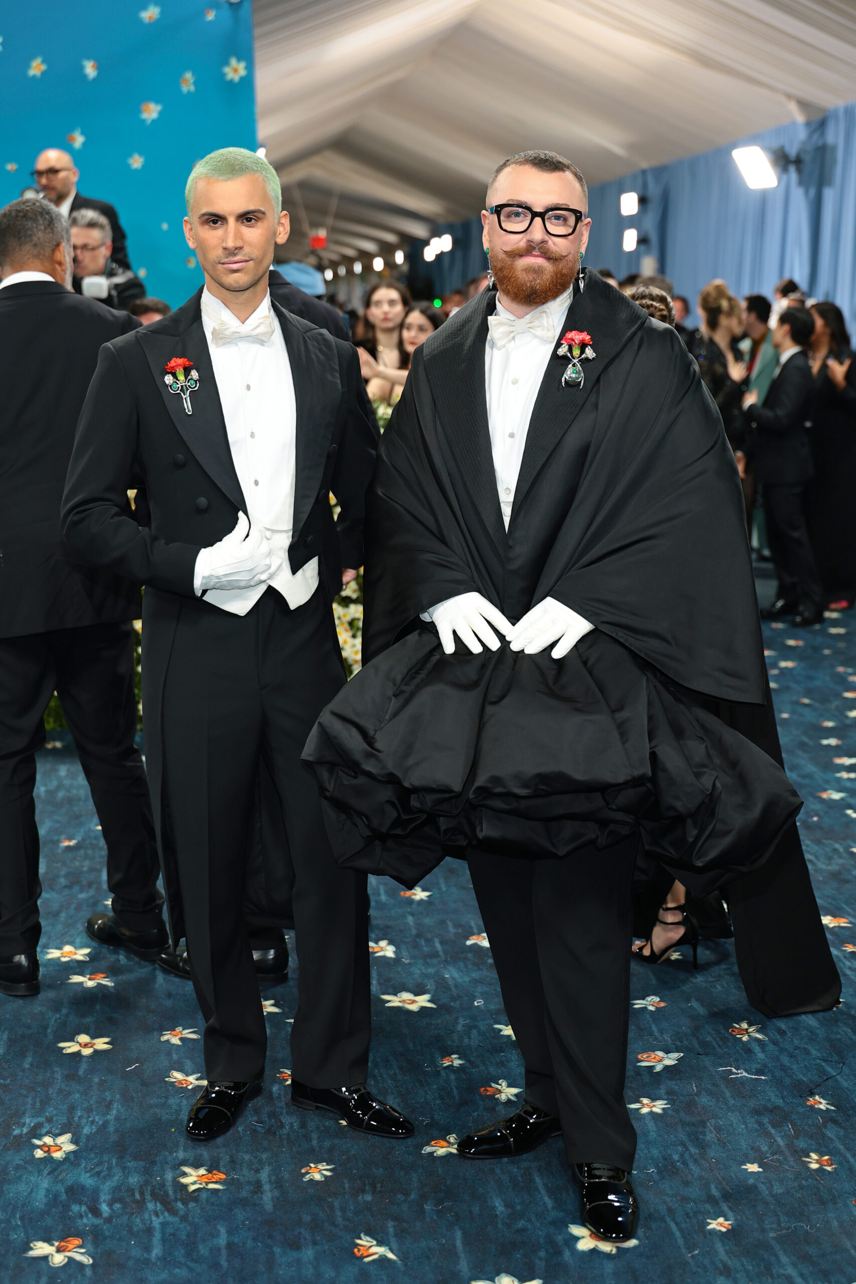 Christian Cowan and Sam Smith attend the 2025 Met Gala Celebrating 