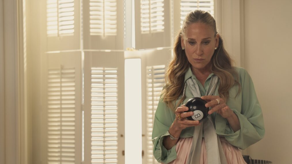 Sarah Jessica Parker with Magic 8 Ball in 'And Just Like That' Season 3