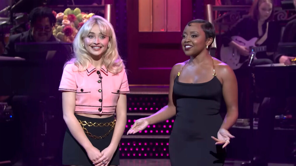 Sabrina Carpenter and Quinta Brunson in the May 3, 2025, episode of 'Saturday Night Live'