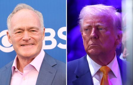 Scott Pelley and Donald Trump