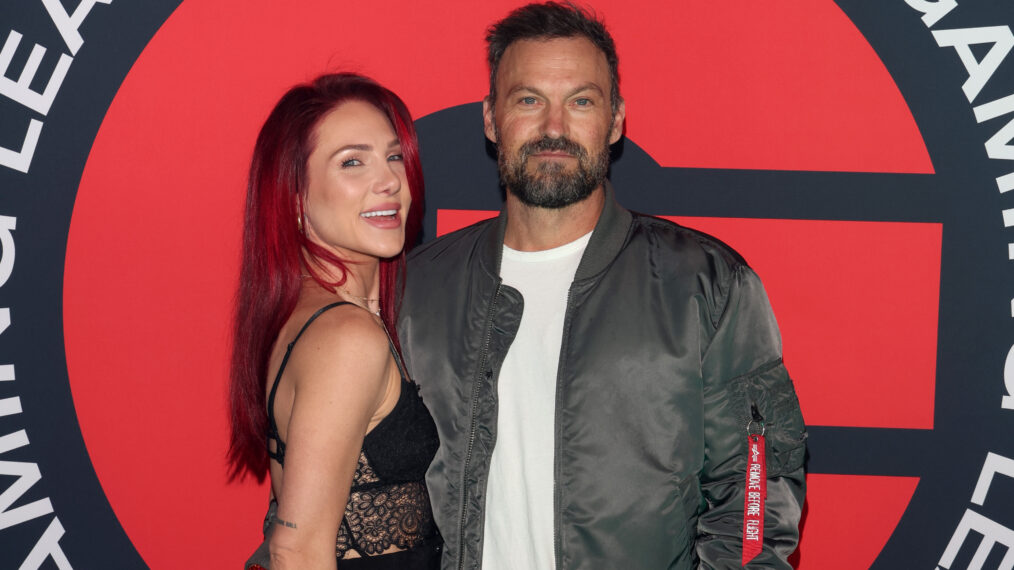 Sharna Burgess and Brian Austin Green attend the Global Gaming League official launch