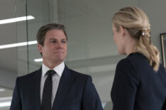 Stephen Amell as Ted Black, Maggie Grace as Amanda Stevens on Suits LA