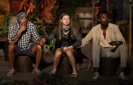 Joe Hunter, Eva Erickson, and Kyle Fraser in 'Survivor' 48 finale