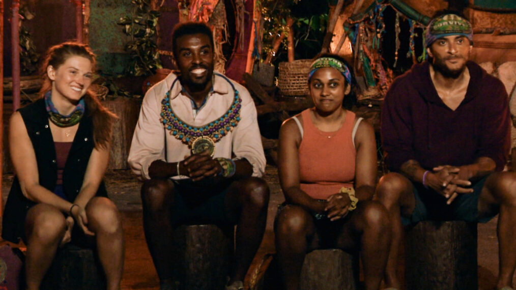 Eva Erickson, Kyle Fraser, Kamilla Karthigesu, and Joe Hunter in 'Survivor' 48 finale