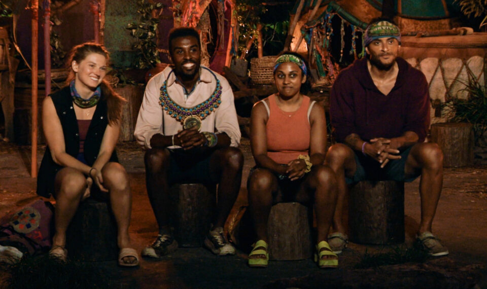 Eva Erickson, Kyle Fraser, Kamilla Karthigesu, and Joe Hunter in 'Survivor' 48 finale
