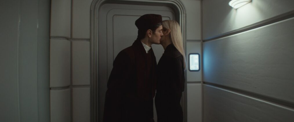 Kyle Soller as Syril Karn and Denise Gough as Dedra Meero in Andor Season 2