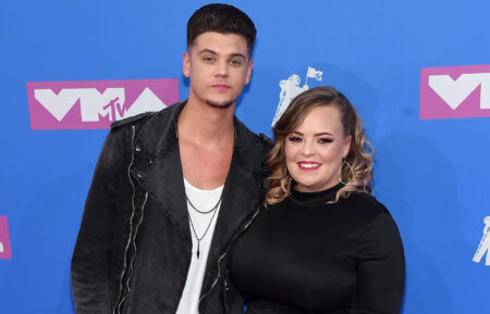 Tyler Baltierra and Catelynn Lowell attend the 2018 MTV Video Music Awards at Radio City Music Hall
