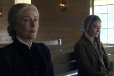 Gillian Anderson as Constance Van Ness and Lena Headey as Fiona Nolan in 'The Abandons' Episode 2