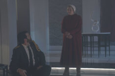 Timothy Simons as Commander Bell and Elisabeth Moss as June in 'The Handmaid's Tale' Season 6 Episode 8, 'Exodus'