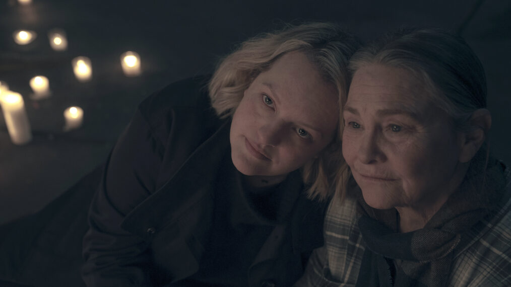 Elisabeth Moss as June, Cherry Jones as Holly in 'The Handmaid's Tale' series finale