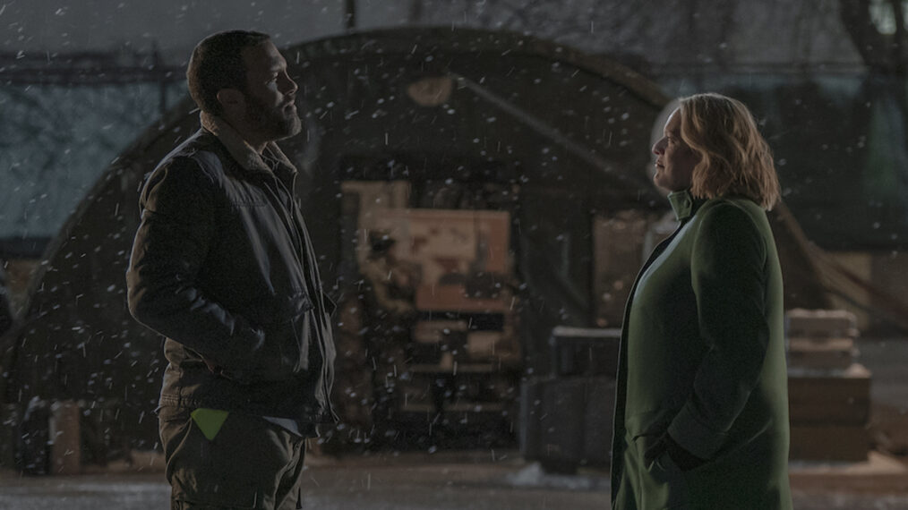 O-T Fagbenle as Luke and Elisabeth Moss as June in 'The Handmaid's Tale' series finale