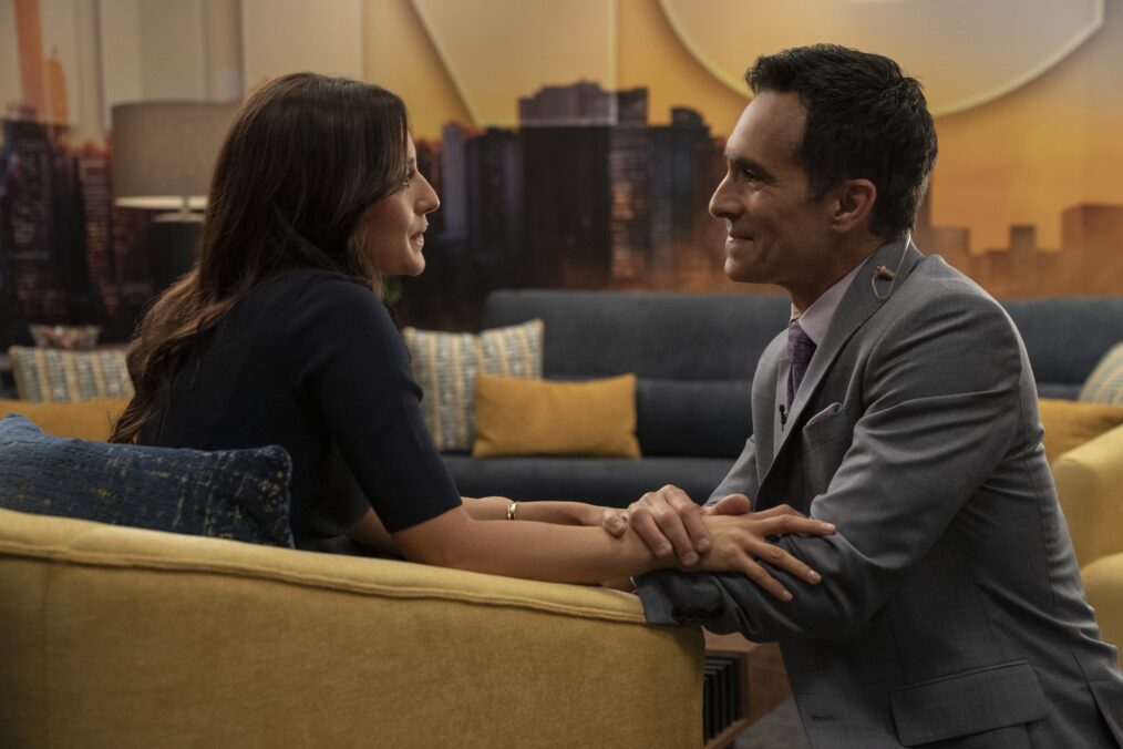 Ashley Reyes and Nestor Carbonell in 'The Morning Show' Season 4